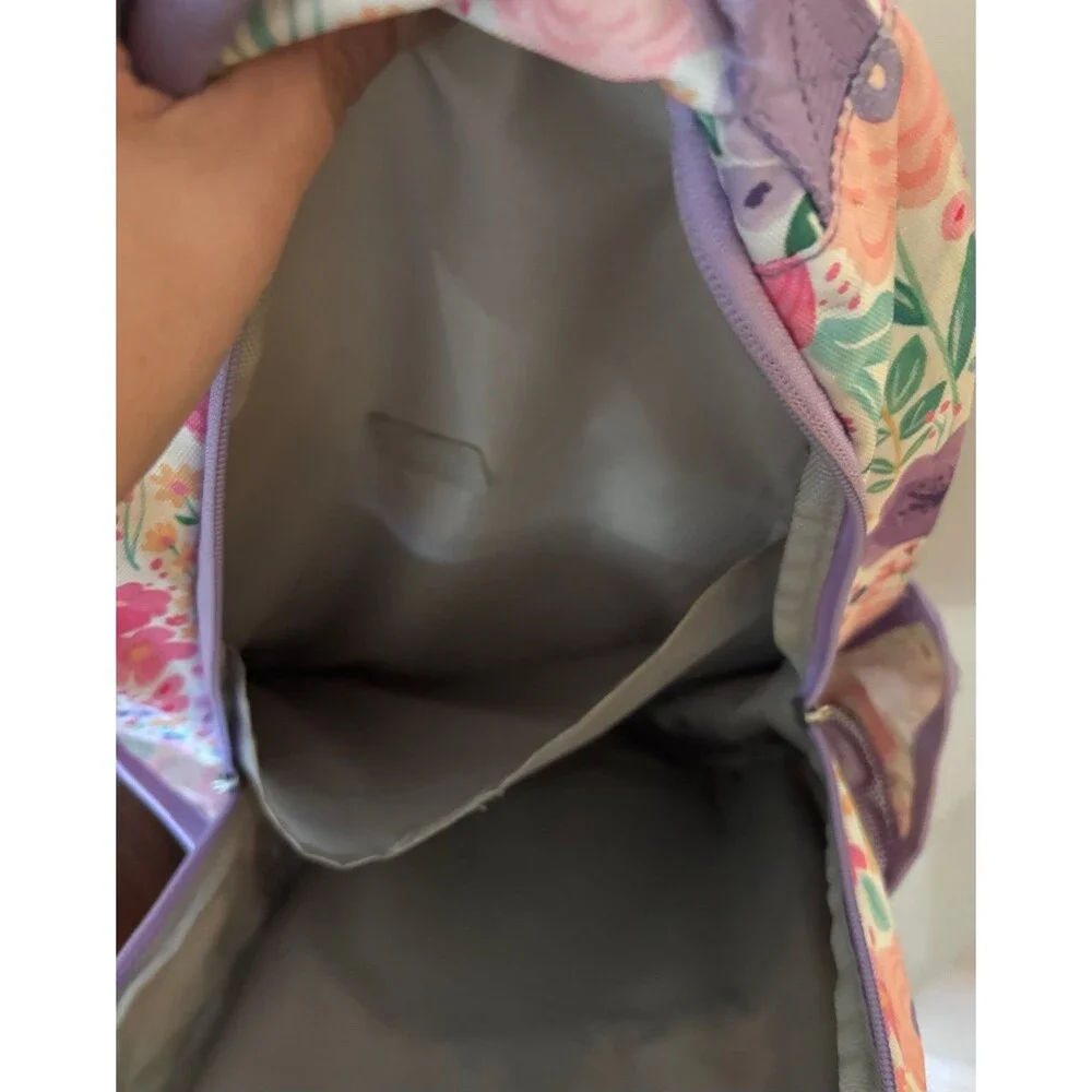 Pottery Barn Kids Mackenzie Floral Backpack Pink Purple Girls School Bag